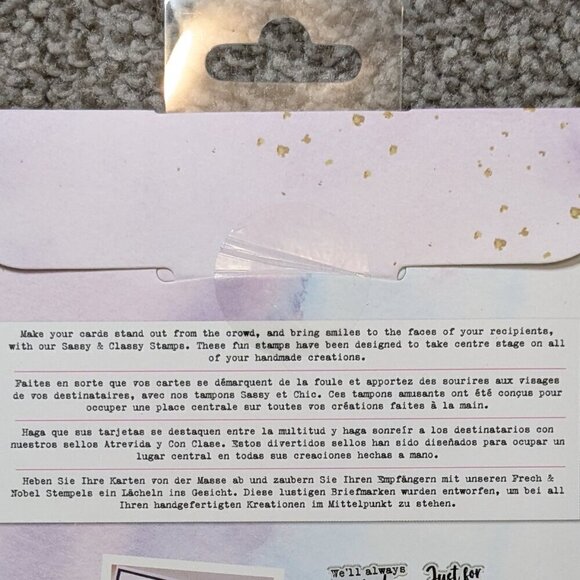 SASSY & CLASSY Crafter's Companion Photopolymer Stamp "Dress to Impress"; 7 pc - Picture 2 of 2